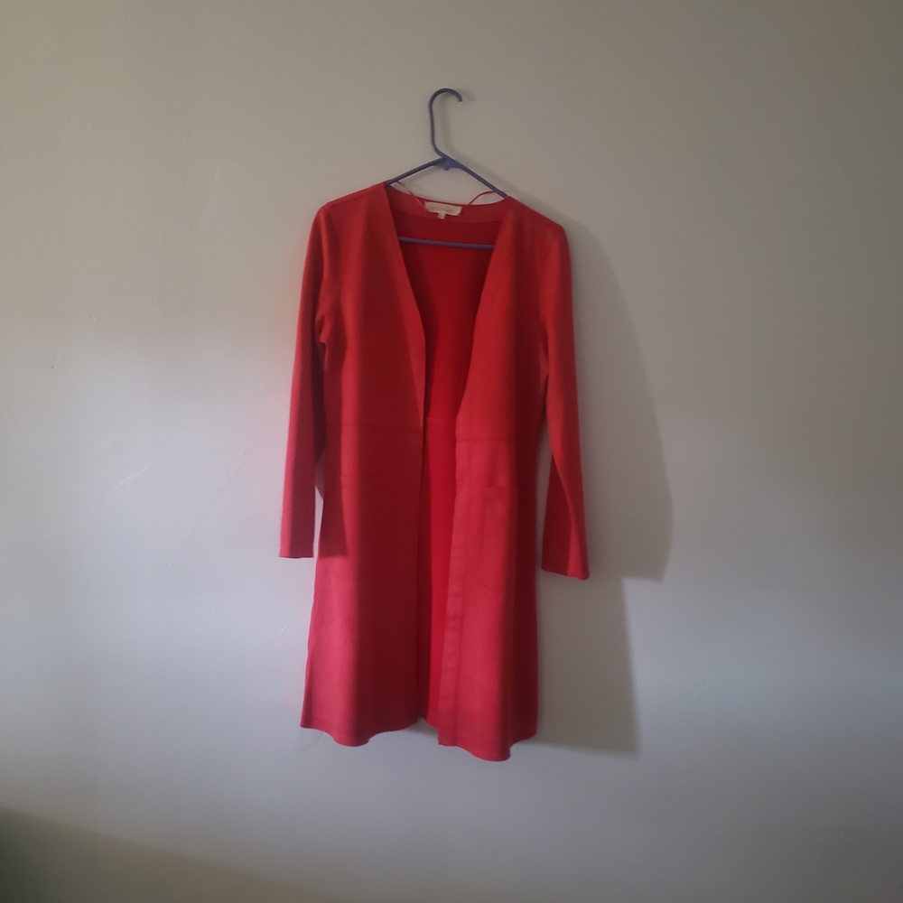 ♥️Antropologie Solitaire Vibrant Red Cardigan